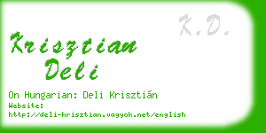 krisztian deli business card